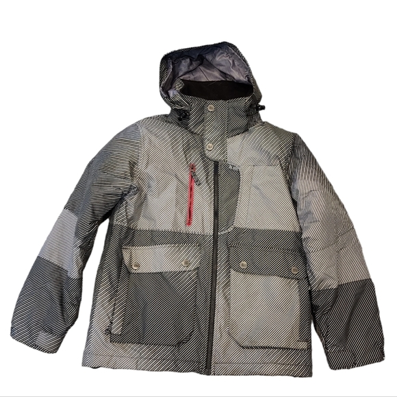 Body Glove Grey Stripe snow ski coat.  Boys size 14.. - Picture 16 of 16
